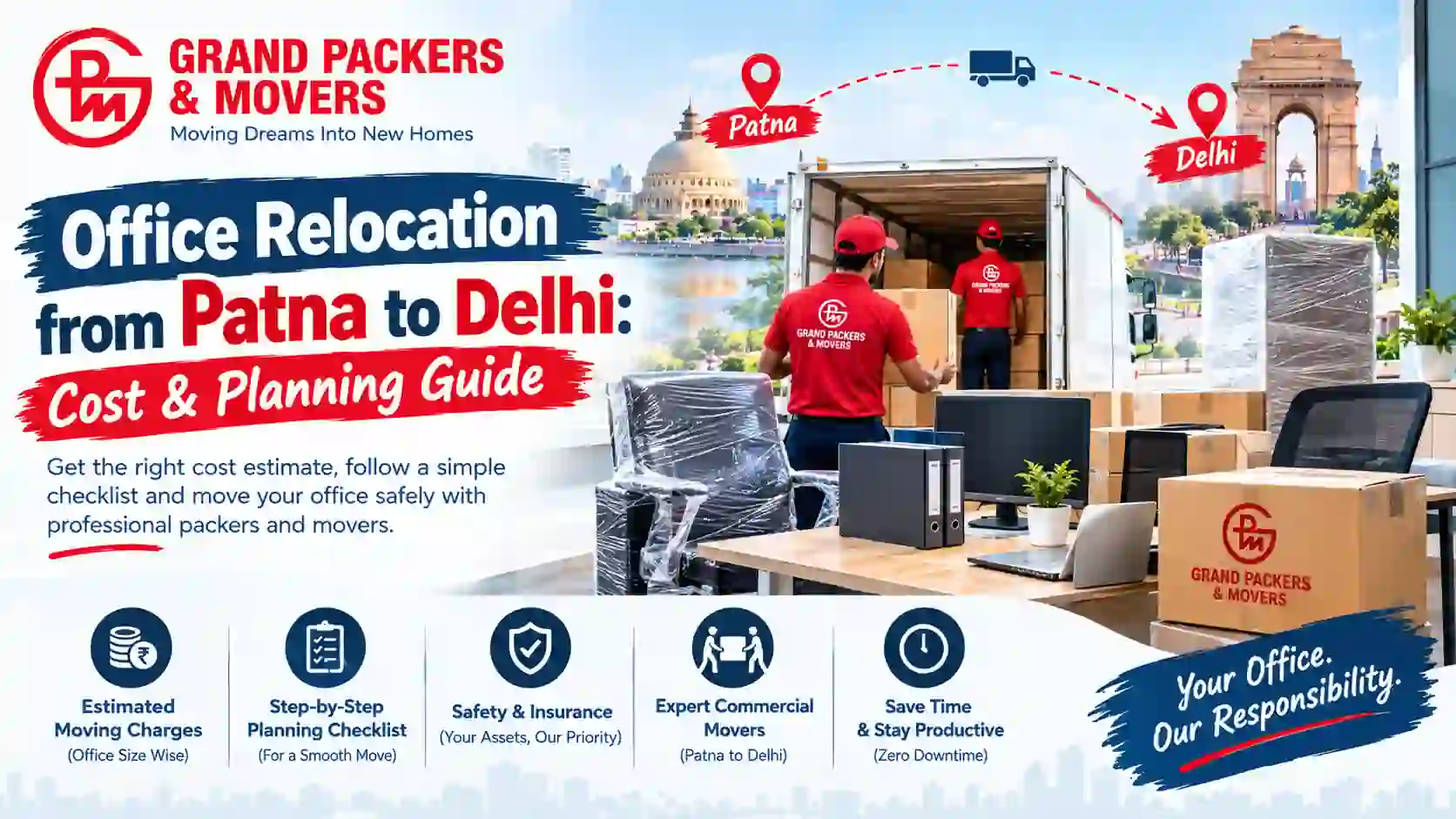 Office Relocation Patna to Delhi: Cost & Planning Guide